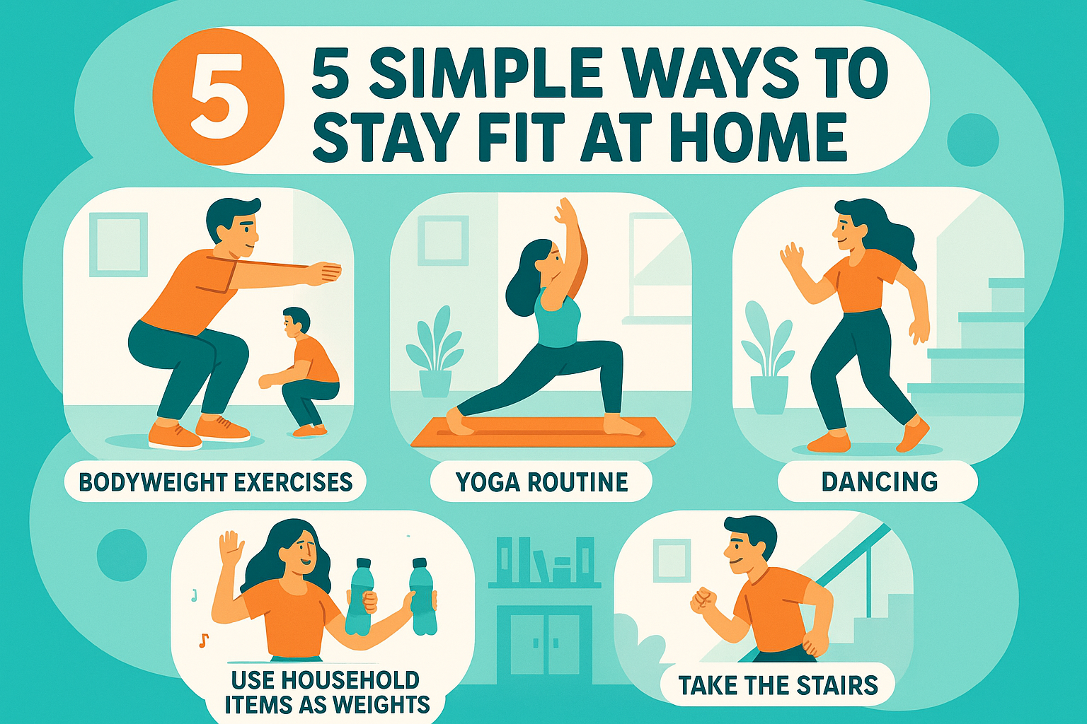“5 Simple Ways to Stay Fit at Home ”