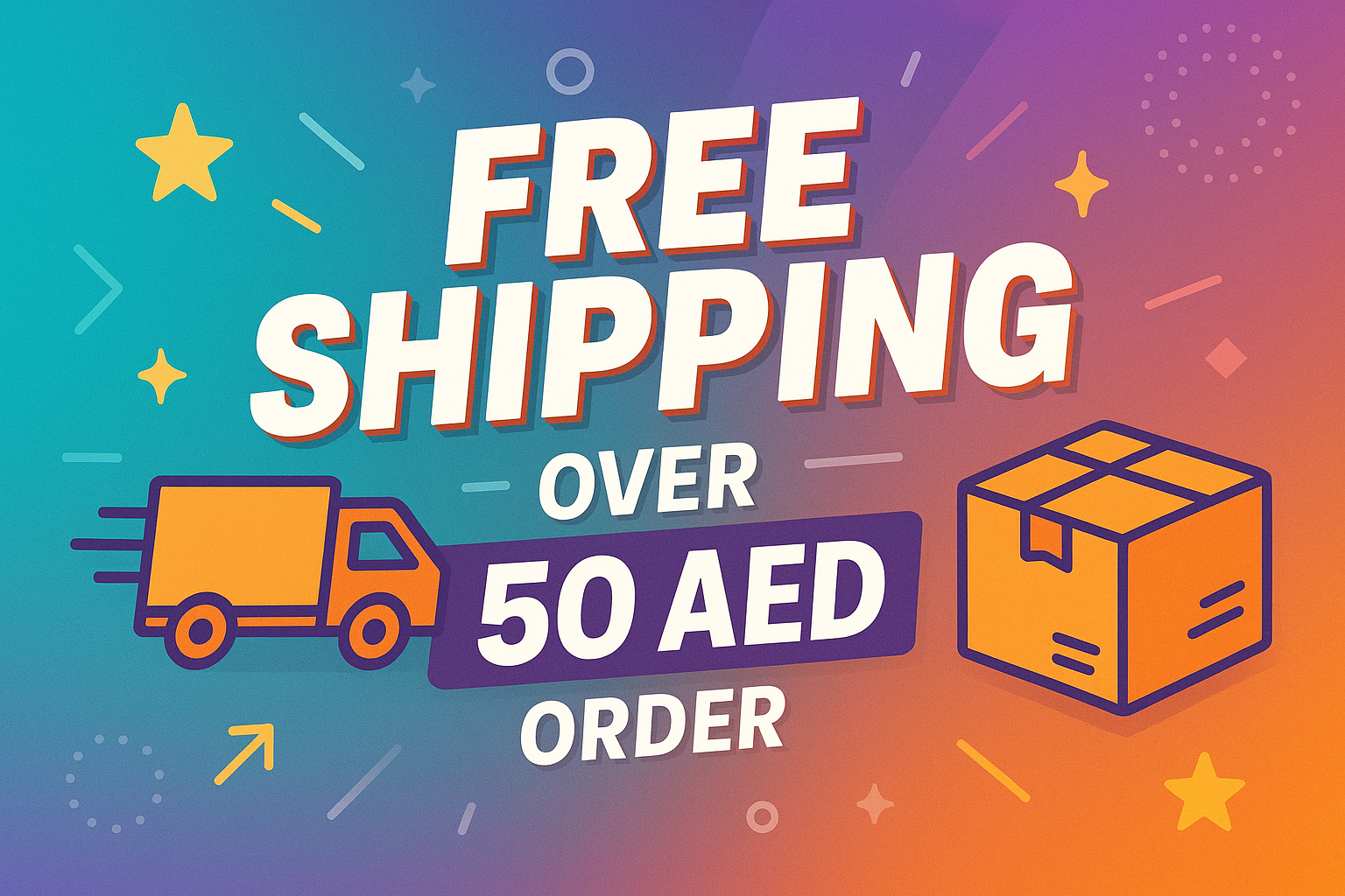 FREE SHIPPING OVER 50 AED ORDER
